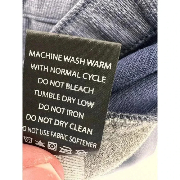 RAIL RIDERS LOVE OF ADVENTURE RECYCLED POLYESTER BLUE JOGGERS ZIP ANKLES MEDIUM - Picture 10 of 10